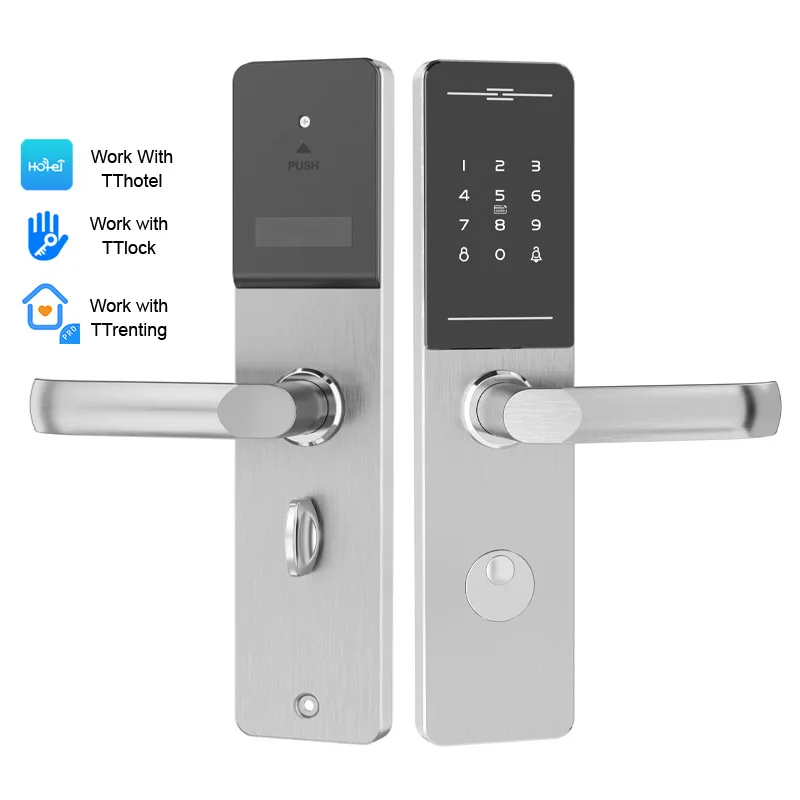 304 Stainless Steel Wireless Electronic Smart TTlock App RFID card keyless Combination Digital Door lock for apartments
304 Stainless Steel Wireless Electronic Smart TTlock App RFID card keyless Combination Digital Door lock for apartments