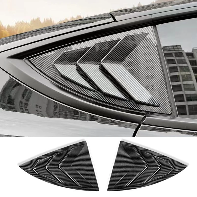 

Quarter Side Window Louver for Tesla Model Y Scoop Cover Vent Carbon Surface Spoiler 2021 to 2023 Decorative Accessories