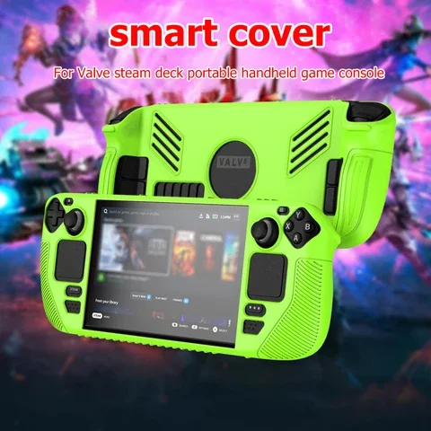 

Steam Deck Host Full Housing Cover Anti-slip Controller Solid Color Silicone Cover Game Host Protection Case Accessories For