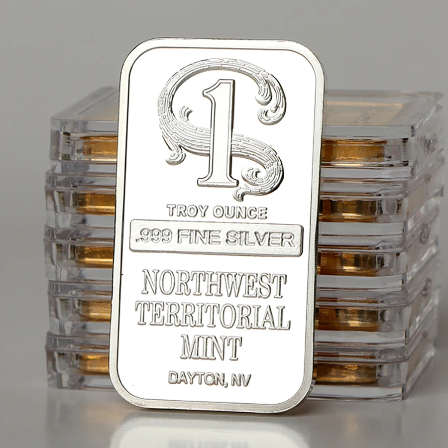 1pc Silver Plated Metal Northwest Territorial Mint Art Crafts Bullion Bar Coin with box for Home Collection and Souvenir Gift
1pc Silver Plated Metal Northwest Territorial Mint Art Crafts Bullion Bar Coin with box for Home Collection and Souvenir Gift