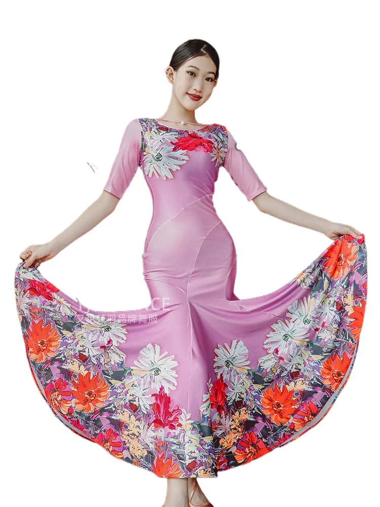 

2023 Newest Woman Ballroom Dance Competition Dress Dance Ballroom Waltz Standard Dance Dress Women Ballroom Dress TL824