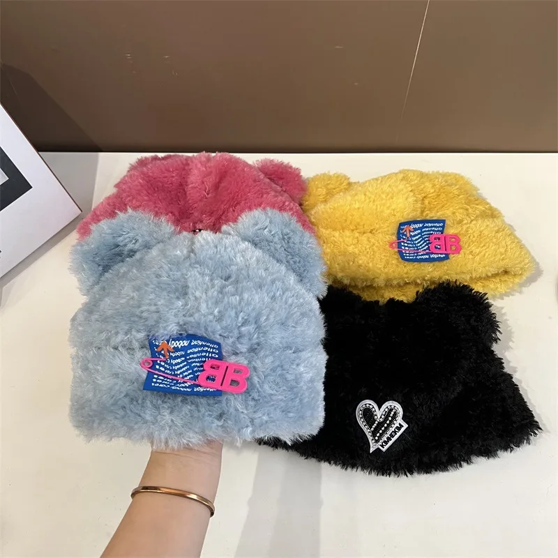 Pin Sticker Lamb Cashmere Bear Ear Cap Y2K Diamond Love Pullover Cap 
Pin Sticker Lamb Cashmere Bear Ear Cap Y2K Diamond Love Pullover Cap