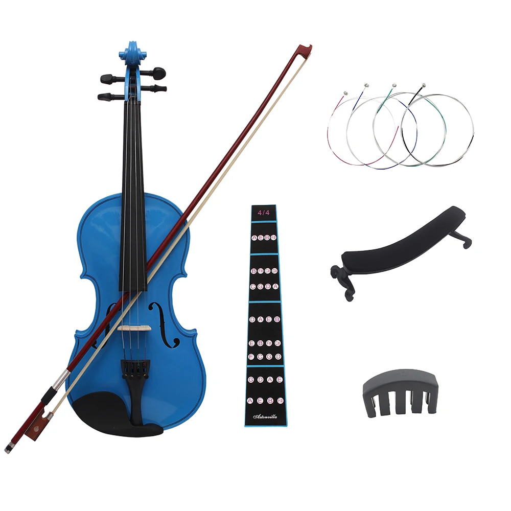 Violin 4/4 Popularize Beginner Novice Set Lesson Blue Melancholy Color Violin Gift Solid Wood Maple Panel Fiddle With Accessory
Violin 4/4 Popularize Beginner Novice Set Lesson Blue Melancholy Color Violin Gift Solid Wood Maple Panel Fiddle With Accessory
