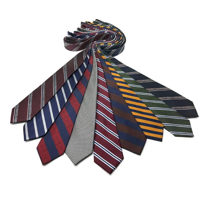 

Fashion 8CM Mens Ties Striped Formal Classic Business Necktie Jacquard Woven Neck ties For Men Groom Wedding Party Neckwear