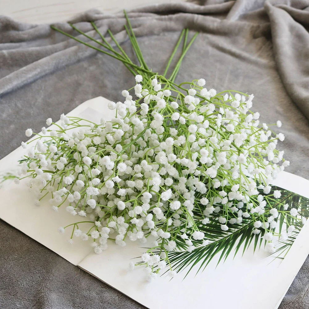 

1PC Artificial Gypsophila Plastic Silk Fake Flower Wedding Bouquet DIY Floral Bouquets Arrangement Home Decoration