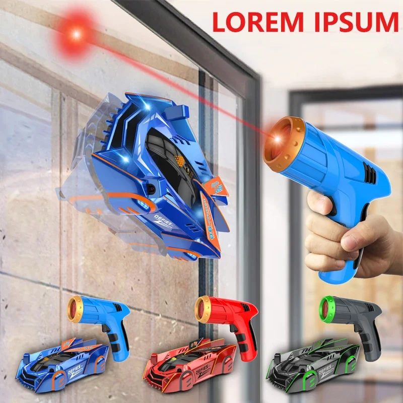 

RC Car Stunt Infrared Laser Tracking Wall Ceiling Climbing Vehicle Toys For Children Remote Control Cars Follow Light Gifts boys
