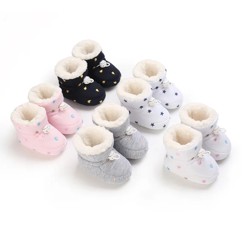 

Autumn Winter Baby Snow Boots Infant Toddler First Walkers Soft Sole Crib Shoes Newborn Bebe Booties Foot Socks Indoor Shoes