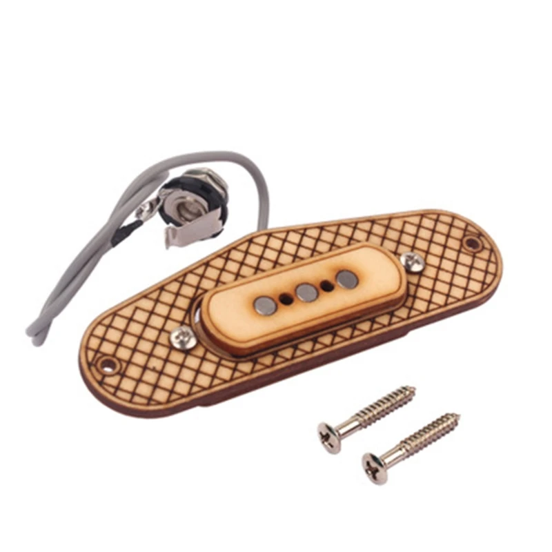 3 Poles Maple Pickup+Surround Frame+Jack Socket Wire for 3-String Cigar Box New N58B
3 Poles Maple Pickup+Surround Frame+Jack Socket Wire for 3-String Cigar Box New N58B
