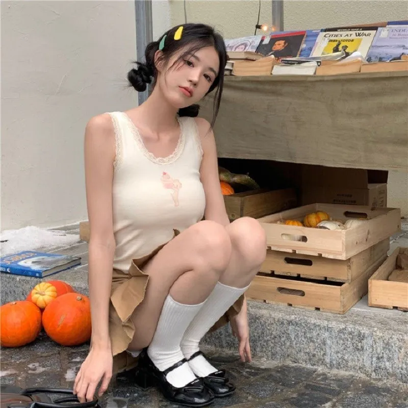 Y2k Women's Sling Top Cake Angel Sweet Cute Fashion Tank Top Women's Sling Top Sweet Cool Lace Sling Millennium Casual Printing
Y2k Women's Sling Top Cake Angel Sweet Cute Fashion Tank Top Women's Sling Top Sweet Cool Lace Sling Millennium Casual Printing