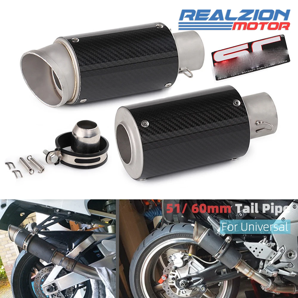 REALZION 38mm 51mm Motorcycle Exhaust Pipe Exhaust Muffler Escape Link Pipe Tailpipe DB Killer SC Style Universal
REALZION 38mm 51mm Motorcycle Exhaust Pipe Exhaust Muffler Escape Link Pipe Tailpipe DB Killer SC Style Universal
