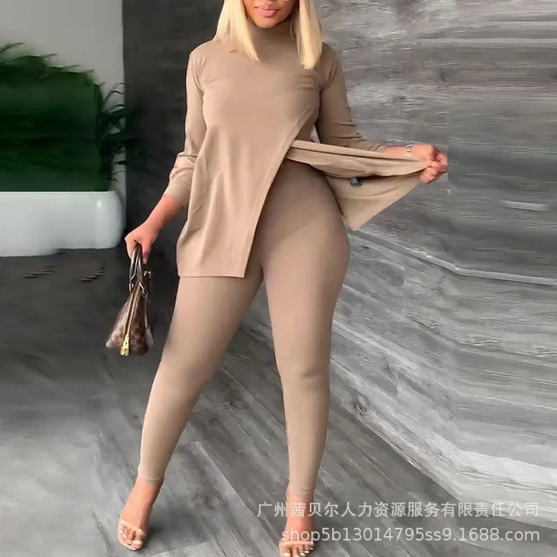 Two Piece Sets Womens Outifits Autumn Fashion Khaki Long Sleeve Casual Set for Women
Two Piece Sets Womens Outifits Autumn Fashion Khaki Long Sleeve Casual Set for Women