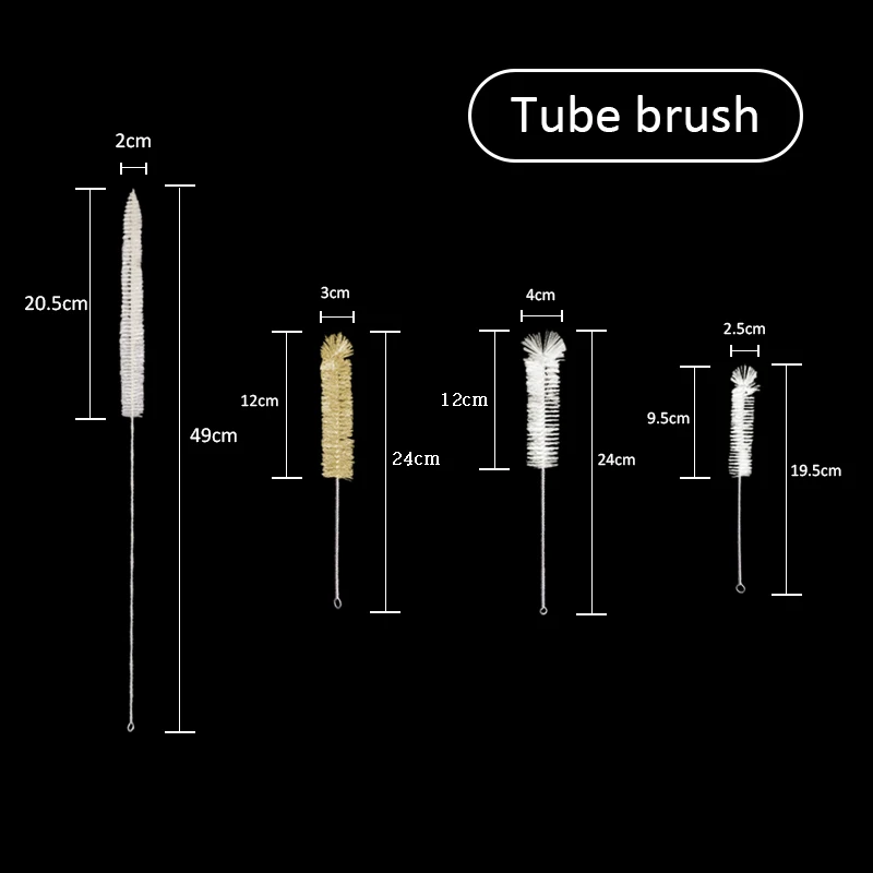 

49cm/23.5cm/24cm/19.5cm Test Tube Bottle Straw Washing Cleaner Bristle Kit Multi-Functional Tools Brush Spray Brush Lab Cleaning