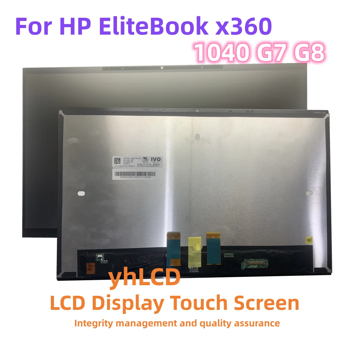 

14'' Inch LCD X140NVFC RO For HP EliteBook x360 1040 G7 G8 Screen Touch Display FHD UHD Digitizer Laptop Screen Replacement