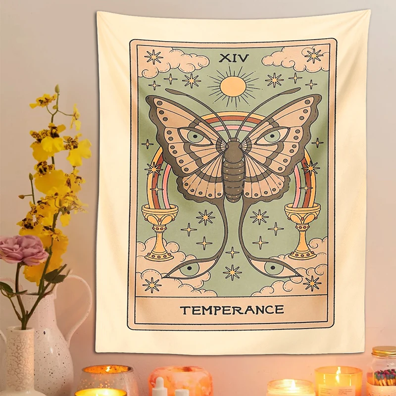 Moth Tarot Tapestry Retro Sun Rainbow Vintage Boho Wall Hanging Astrology Divination Star Room Bedroom Home Decor Cloth Gift
Moth Tarot Tapestry Retro Sun Rainbow Vintage Boho Wall Hanging Astrology Divination Star Room Bedroom Home Decor Cloth Gift