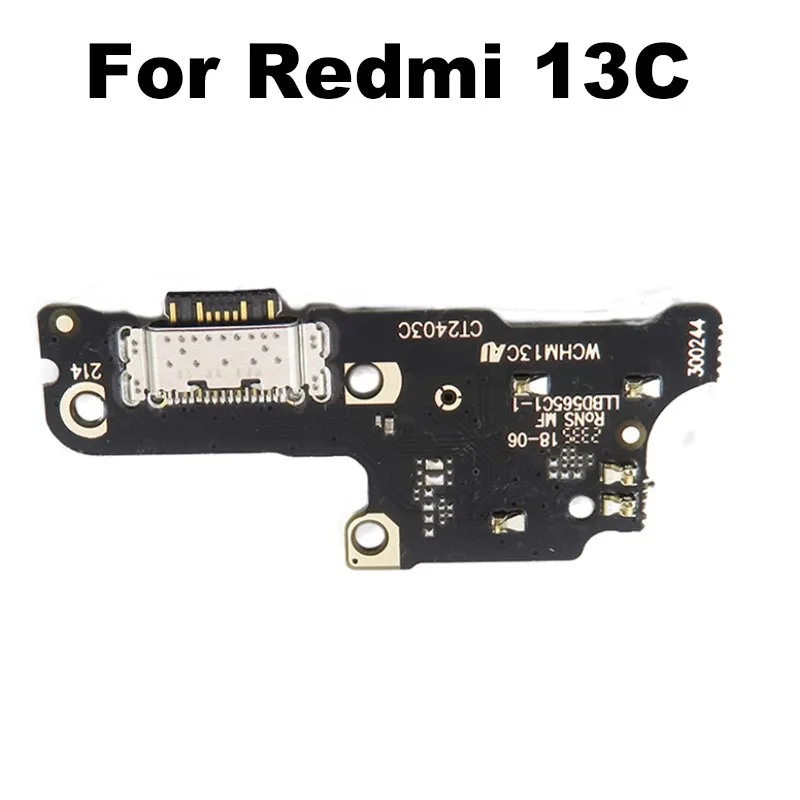 

Быстрая зарядка через USB для Xiaomi Redmi 13C, док-порт, микрофон, разъем для микрофона, плата, гибкий кабель с IC, запасные части, 4G