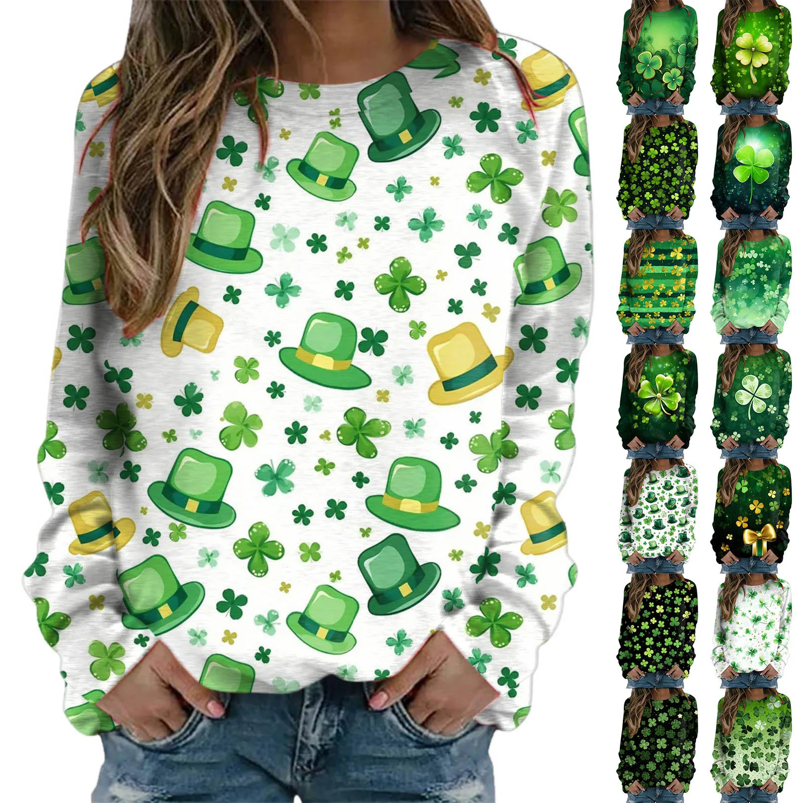 Women St Pa Day T Shirts Crewneck Green Sweatshirt Raglan Sleeve Shirt Pullover Tops Loose Suitable Dressy Hoodie Jacket Women
Women St Pa Day T Shirts Crewneck Green Sweatshirt Raglan Sleeve Shirt Pullover Tops Loose Suitable Dressy Hoodie Jacket Women