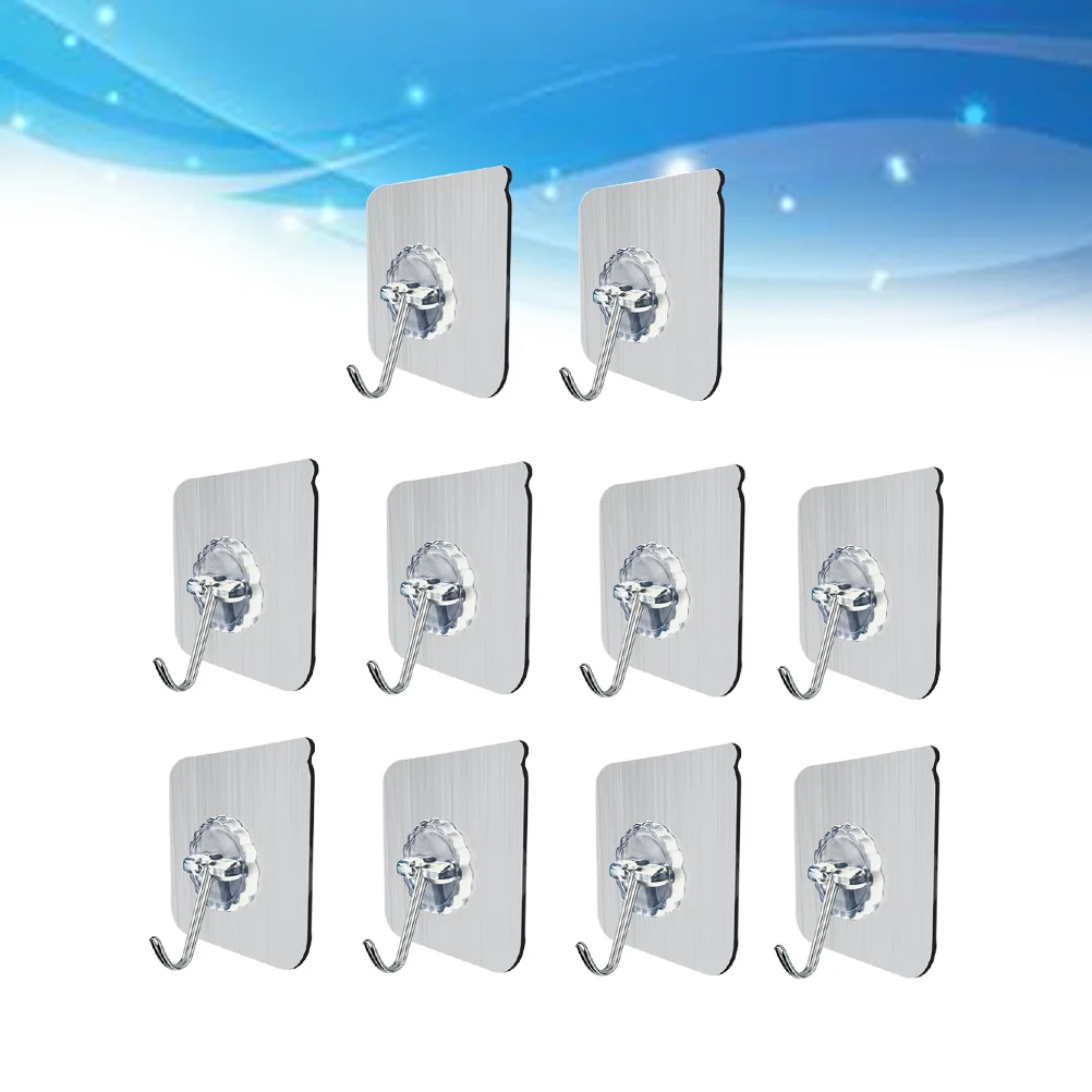

Adhesive Hooks Strong Bearing Viscose Hook Sucker Waterproof Wall Hooks No Nail Sticky Hangers for Bathroom Kitchen