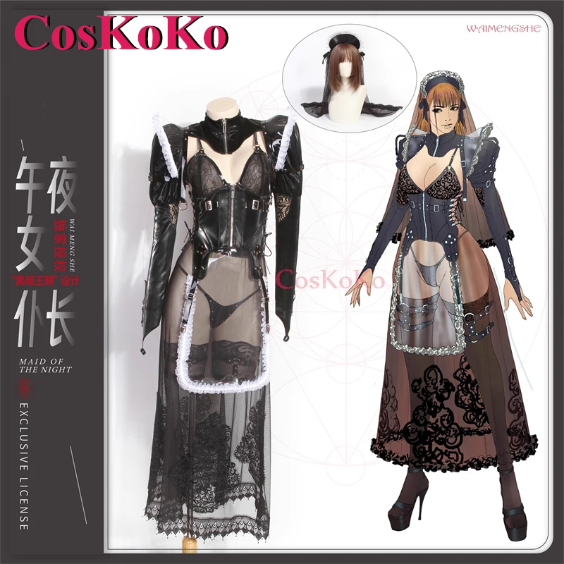 CosKoKo Maid Of The Night Cosplay Costume Sweet Sexy Black Maid Dress Uniform Women Halloween Party Role Play Clothing New
CosKoKo Maid Of The Night Cosplay Costume Sweet Sexy Black Maid Dress Uniform Women Halloween Party Role Play Clothing New