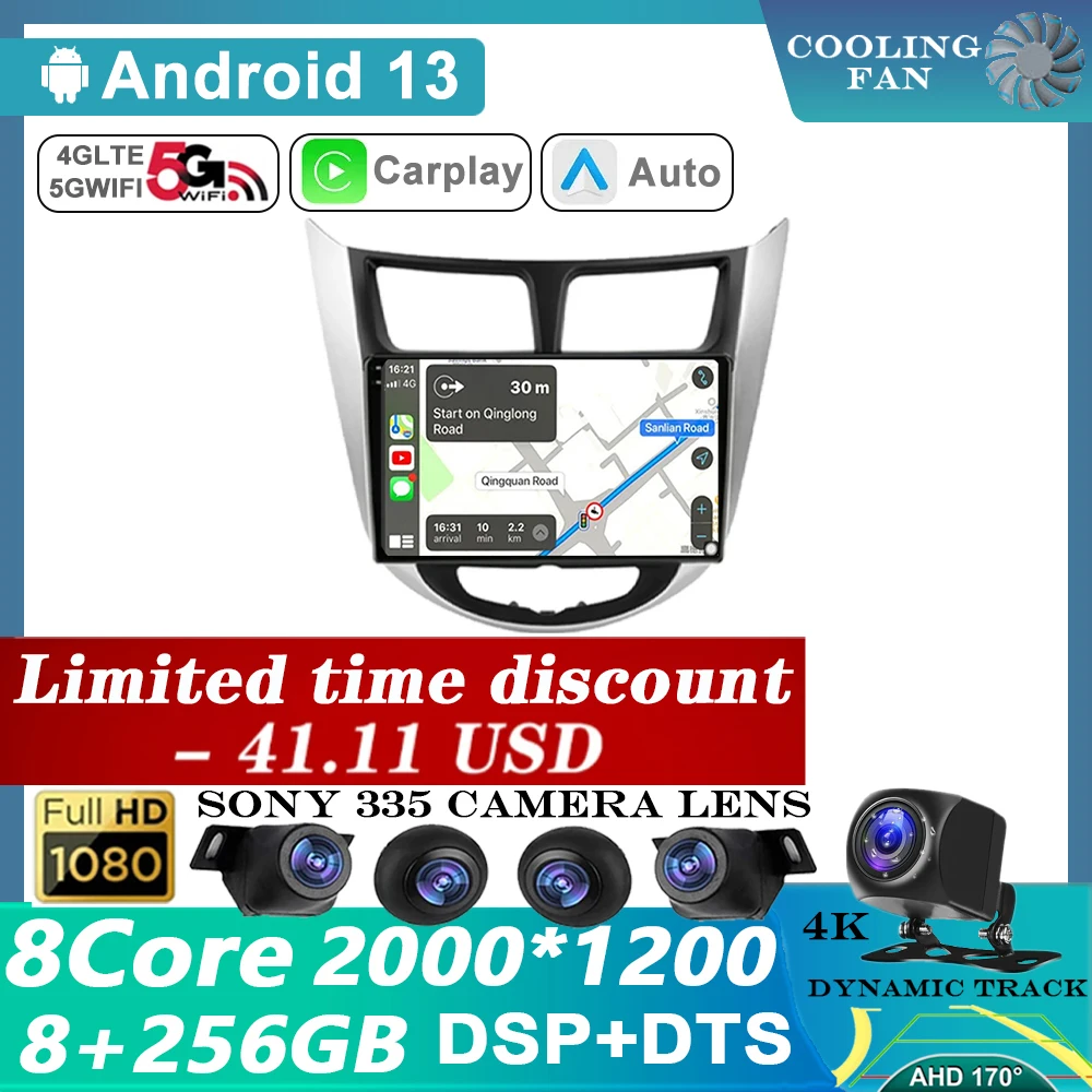 For Hyundai Solaris Accent i25 2010-2016 9'' Android 13 Radio Multimedia Car Stereo Video Player Navigation GPS Carplay No DVD
For Hyundai Solaris Accent i25 2010-2016 9'' Android 13 Radio Multimedia Car Stereo Video Player Navigation GPS Carplay No DVD