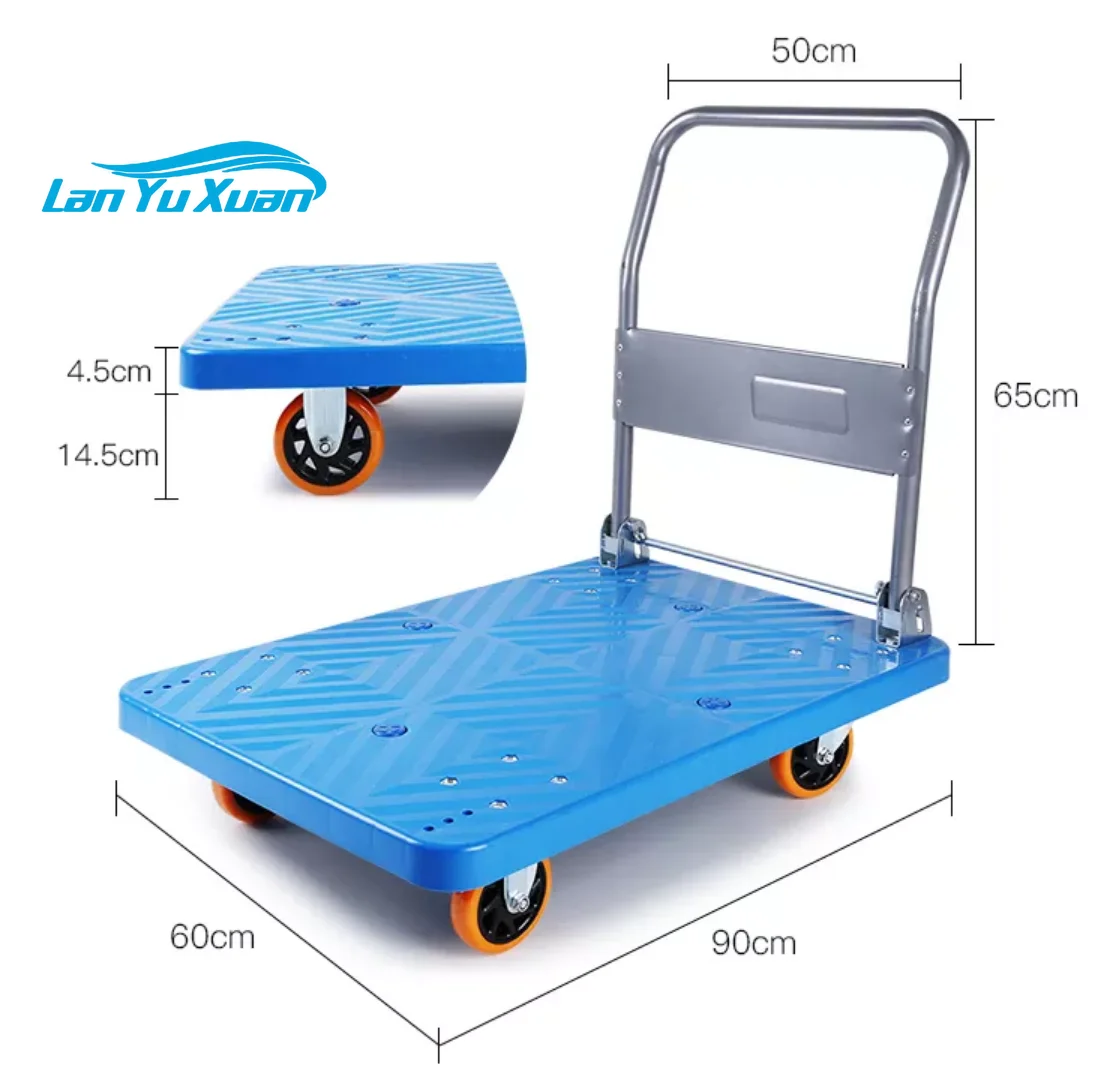 

Heavy Duty Transport Tool Carts Platform Truck Cart Folding Platform Trolley Truck Silver Blue Steel Stainless Packing Packaging