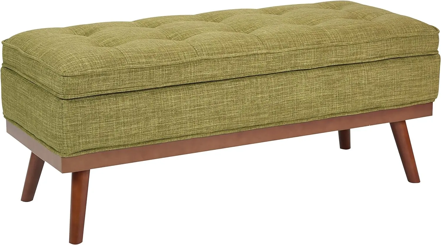 OSP Home Furnishings Katheryn Storage Bench with Tufted Seat and Wood Finish Legs, Green Fabric
OSP Home Furnishings Katheryn Storage Bench with Tufted Seat and Wood Finish Legs, Green Fabric