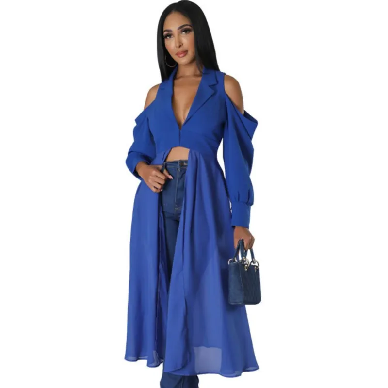 Irregular Maxi Dress Sexy African Dresses For Women Solid Hollowed Out Long Sleeves Lapel Lapel Wrap Chest Party Costume 2023
Irregular Maxi Dress Sexy African Dresses For Women Solid Hollowed Out Long Sleeves Lapel Lapel Wrap Chest Party Costume 2023