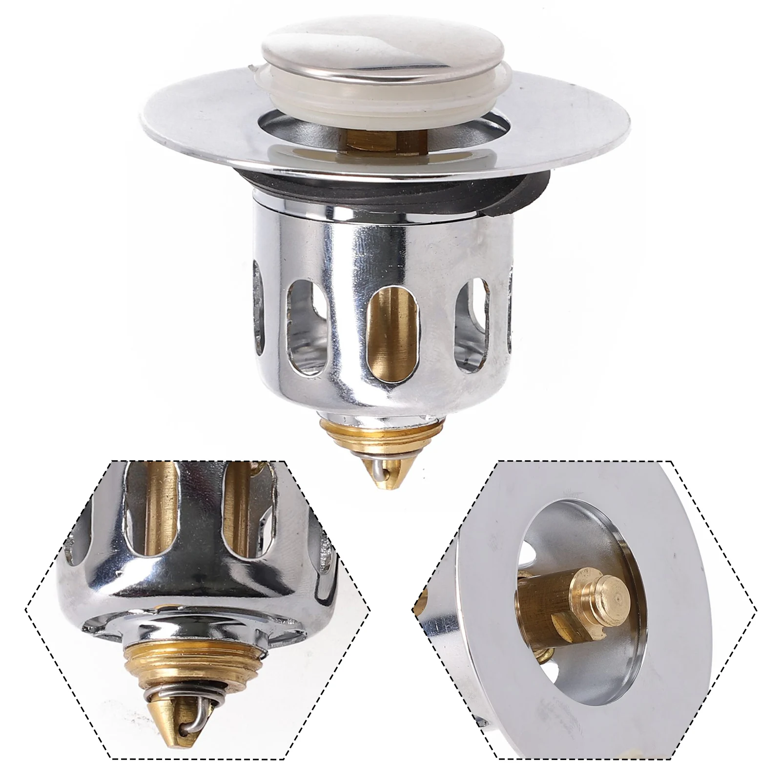 1pc Universal Bathroom Sink Plug Stopper WashBasin Core Bounce Up Drain Filter Bathroom Sink Plug Hair Catcher Bathtub Stopper
1pc Universal Bathroom Sink Plug Stopper WashBasin Core Bounce Up Drain Filter Bathroom Sink Plug Hair Catcher Bathtub Stopper