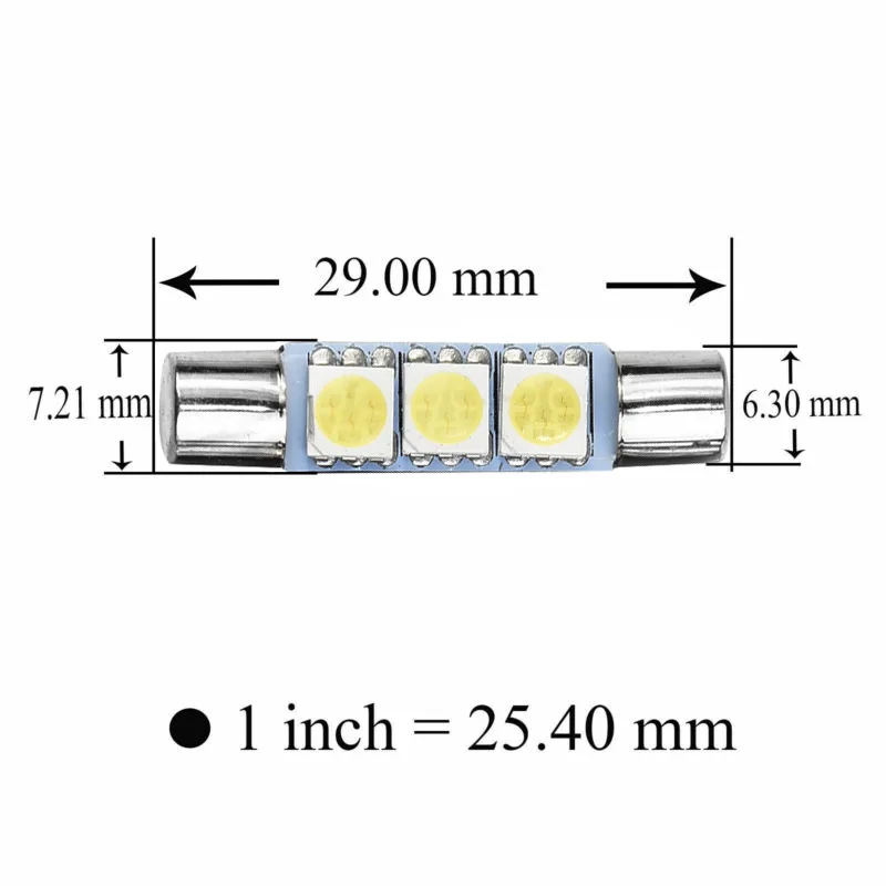 

Light Bulb LED Lights Kits Makeup Mirror Super Bright Bulb Bulbs Car Replacement Sun Visor 5050 3-SMD Super bright