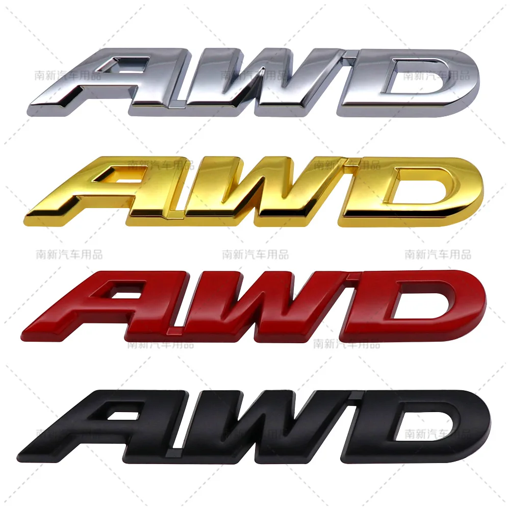 

3D Metal Car Letters AWD Logo Emblem Sticker Fender Trunk Badge For Honda Civic CRV Subaru Mazda Toyota RAV4 Kia Accessories