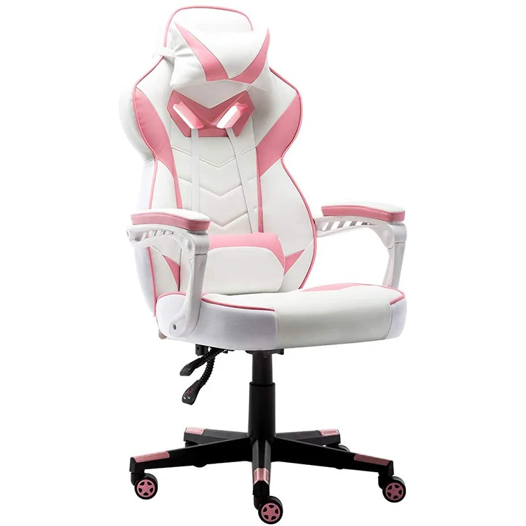 

Ergonomic Computer Chair Pink Gamer Chair For Girls Swivel Modern Racing Gaming Chairs