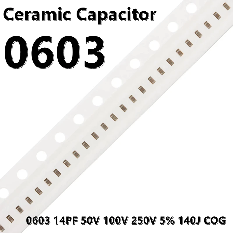 (100 шт.) 0603 14PF 50 в 100 в 250 в 5% 140J COG 1608 SMD керамические конденсаторы
(100 шт.) 0603 14PF 50 в 100 в 250 в 5% 140J COG 1608 SMD керамические конденсаторы