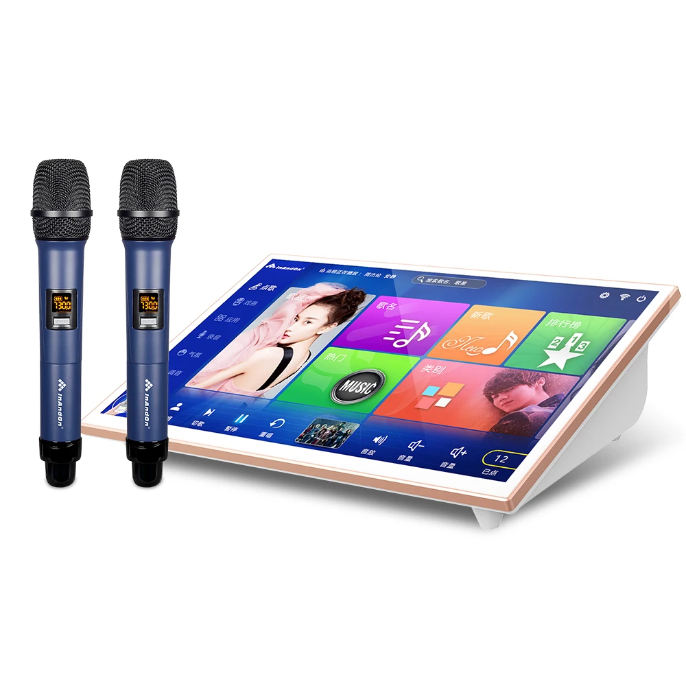 New Karaoke Player InAndOn 6T 19'' TV Connection Touchscreen KTV Karaoke Machine Adult Home Karaoke System with Microphones
New Karaoke Player InAndOn 6T 19'' TV Connection Touchscreen KTV Karaoke Machine Adult Home Karaoke System with Microphones