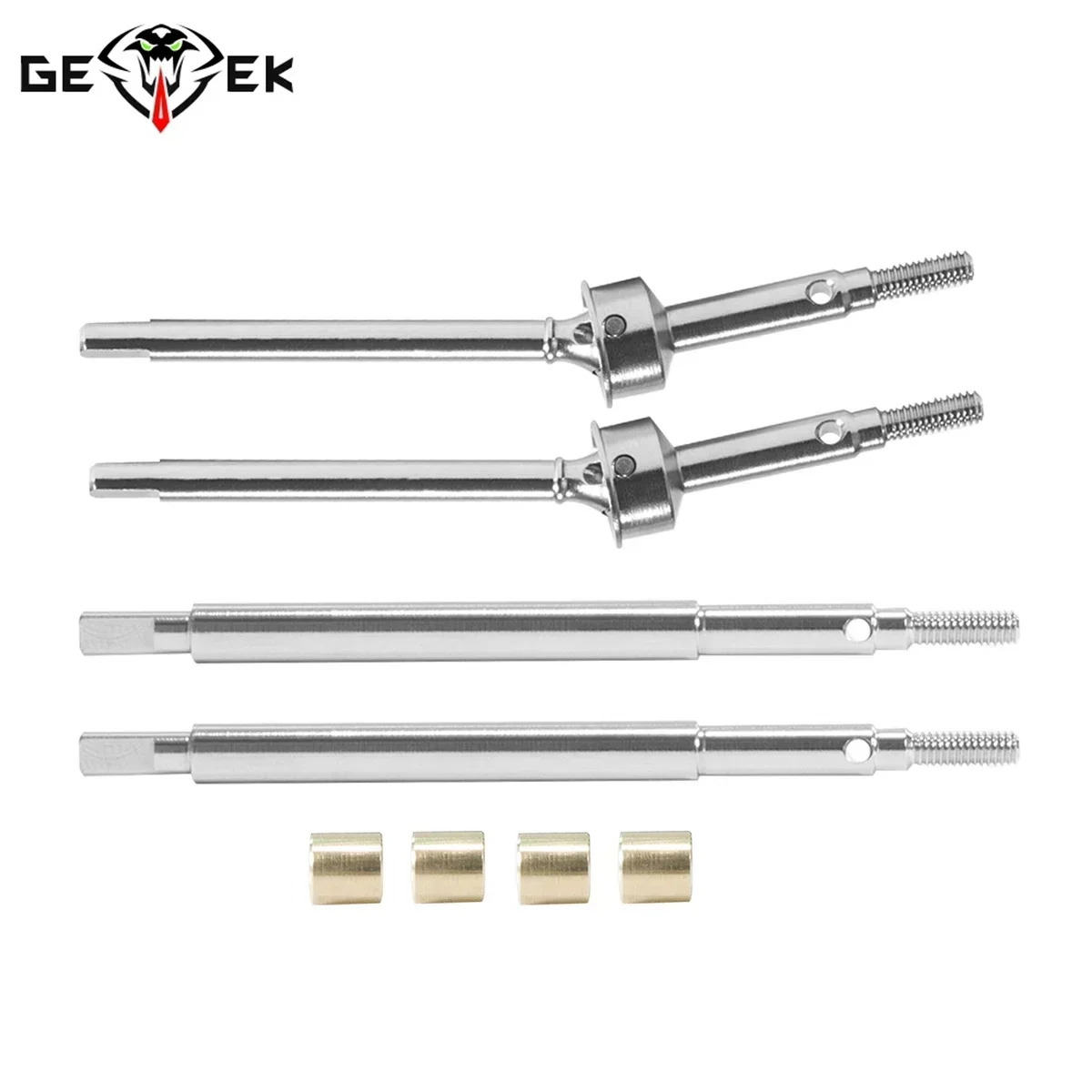 

Steel Front Rear Axle Shafts 5mm Extended +2mm Thread Longer Driveshaft for 1/18 RC Crawler Car TRX4M Upgrade Parts