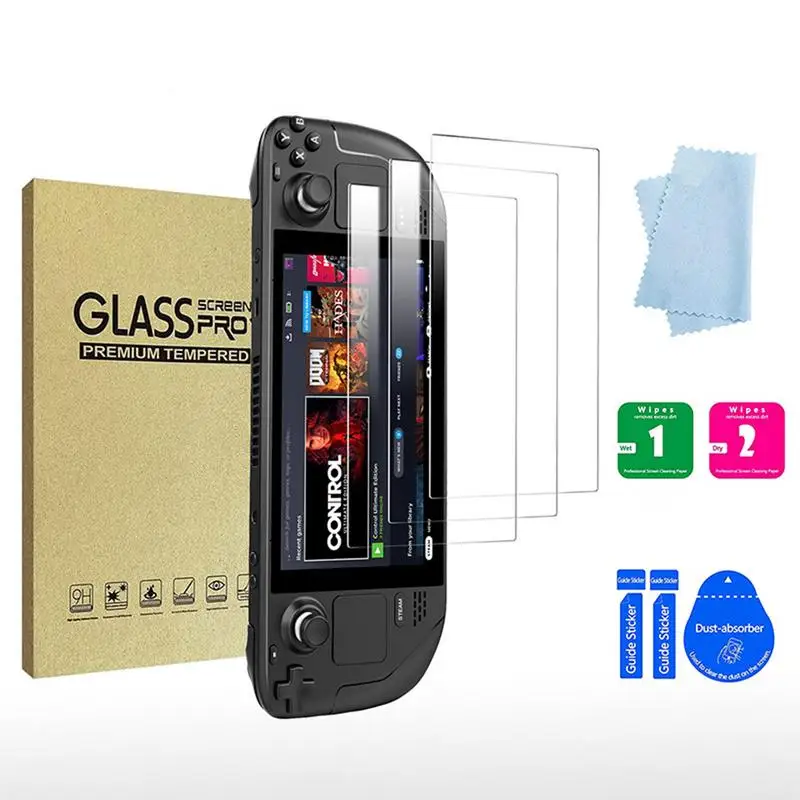 3Pcs Clear Anti Scratch Tempered Glass Screen Protector Cover Screen Guard Protective Film ForSteam Deck Game Accessories
3Pcs Clear Anti Scratch Tempered Glass Screen Protector Cover Screen Guard Protective Film ForSteam Deck Game Accessories
