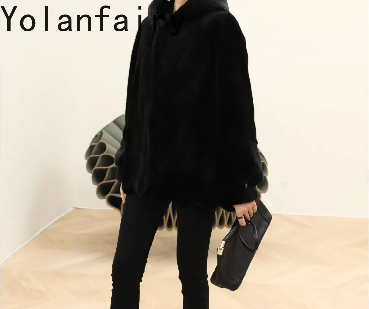 YOLANFAIRY Genuine Whole Mink Fur Jacket for Women Luxury 2025 Winter Natural Fur Coat Hooded Warm Real Black Fur Coats Casaco YOLANFAIRY Genuine Whole Mink Fur Jacket for Women Luxury 2025 Winter Natural Fur Coat Hooded Warm Real Black Fur Coats Casaco