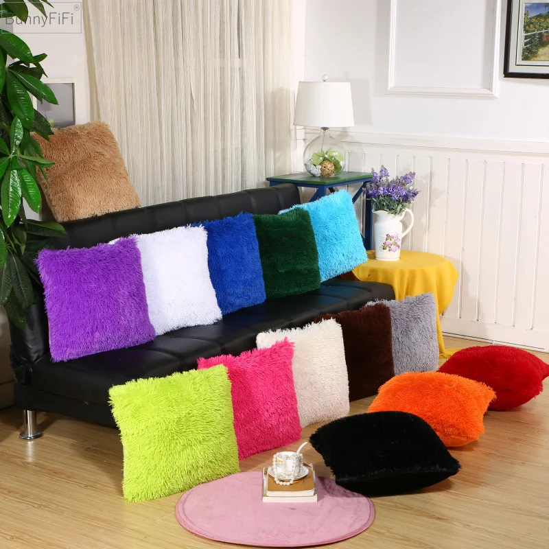Throw Solid Color Nordic Cushion Cover Pillowcase 43x43 Home Decorative Fur Living Room Plush Soft Chair Sofa Fundas De Cojines
Throw Solid Color Nordic Cushion Cover Pillowcase 43x43 Home Decorative Fur Living Room Plush Soft Chair Sofa Fundas De Cojines