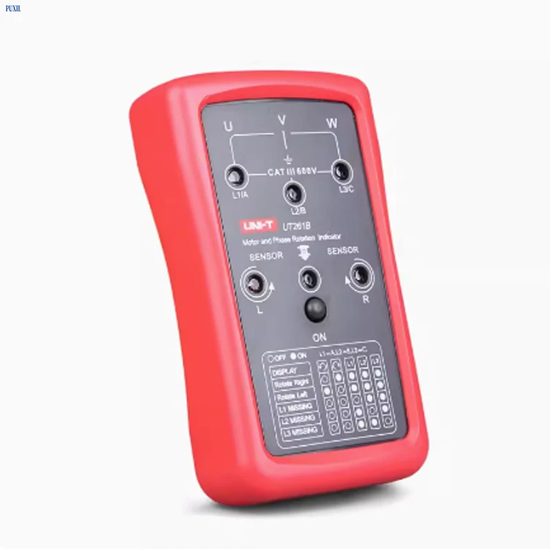 UT261A Portable Phase Sequence Rotation Indicator and Motor Steering Instrument Three Phase Missing Phase Sequence Detector
UT261A Portable Phase Sequence Rotation Indicator and Motor Steering Instrument Three Phase Missing Phase Sequence Detector