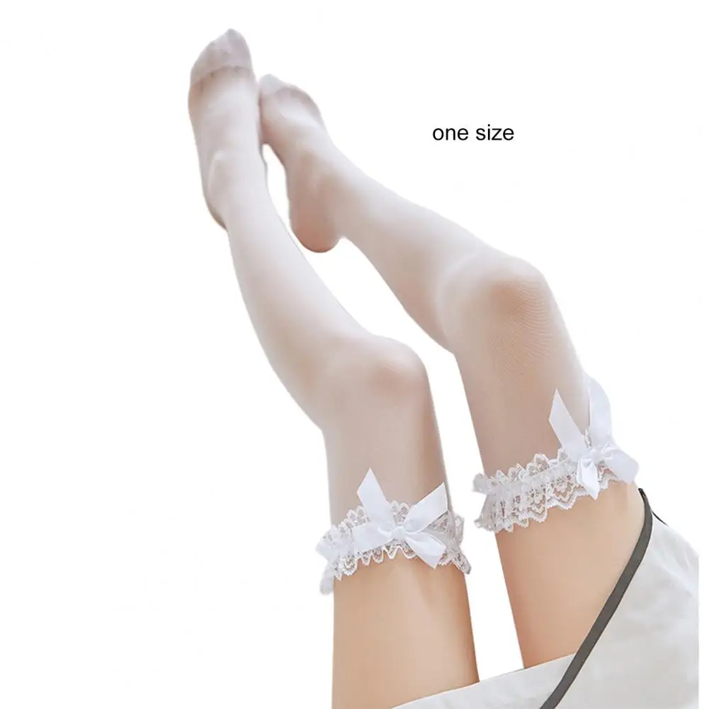 

Lovely 1 Pair Stylish Stretchy Thigh High Socks Female Ladies Stockings Over The Knee for Daily Wear
