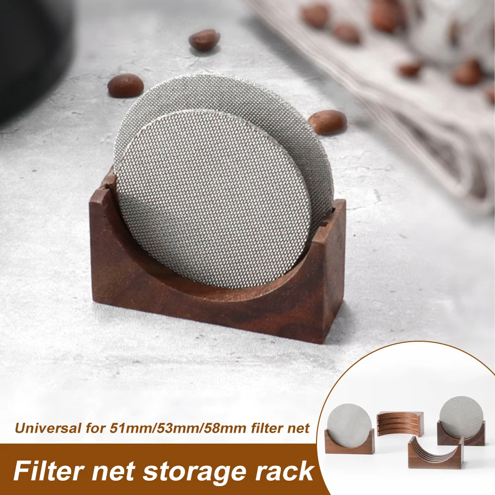 Coffee Filter Screen Holder Wooden Walnut Stand for 51/53/58mm Puck Screen Reusable Filter Holder Stand Espresso Accessories
Coffee Filter Screen Holder Wooden Walnut Stand for 51/53/58mm Puck Screen Reusable Filter Holder Stand Espresso Accessories