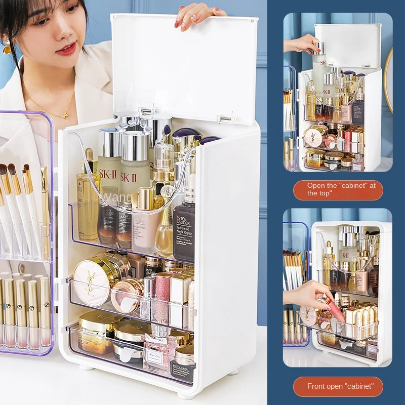 Cosmetics storage cabinet, desktop large capacity drawer type cosmetics storage box
Cosmetics storage cabinet, desktop large capacity drawer type cosmetics storage box
