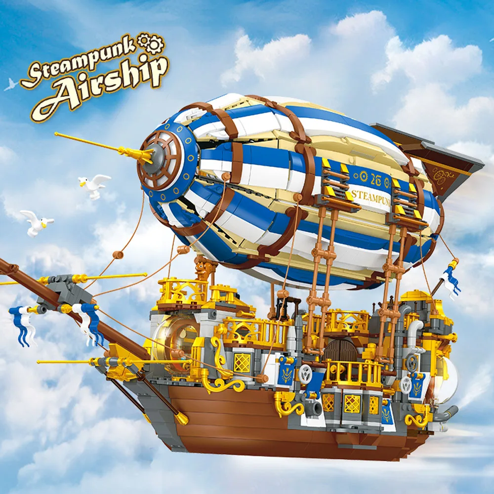 creative expert Steampunk Airship moc Building Block model toy birthday gifts Christmas 3272pcs creative expert Steampunk Airship moc Building Block model toy birthday gifts Christmas 3272pcs