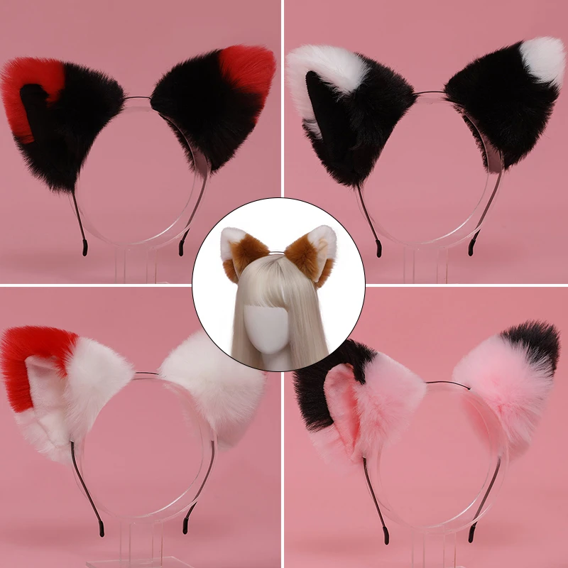 

Soft Headwear Masquerade Halloween Cat Ears Hair Hoop Bell Bow Hairband Cartoon Cat Fox Ears Headband Bow Bell Hair Accessories