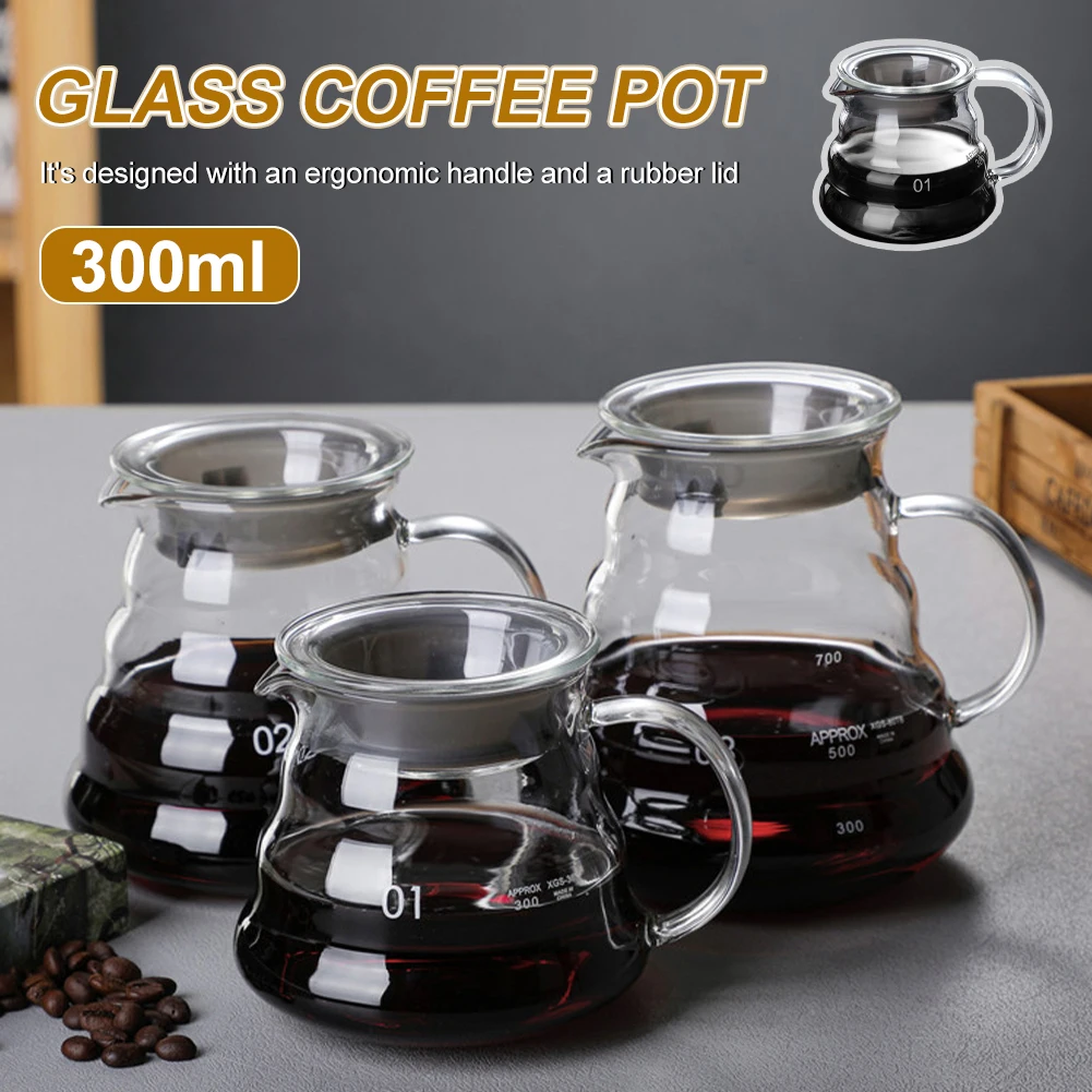 300ML Glass Coffee Pot With Stainless Steel Filter Drip Brewing Hot Brewer Coffee Pot Dripper Share Filter Cup For Home Office
300ML Glass Coffee Pot With Stainless Steel Filter Drip Brewing Hot Brewer Coffee Pot Dripper Share Filter Cup For Home Office