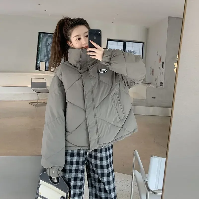 

Pink Short Women's Jackets Black Female Coats Thick Padding Quilted Padded Cropped Winter Models in Promotion Elegant Hot 2023