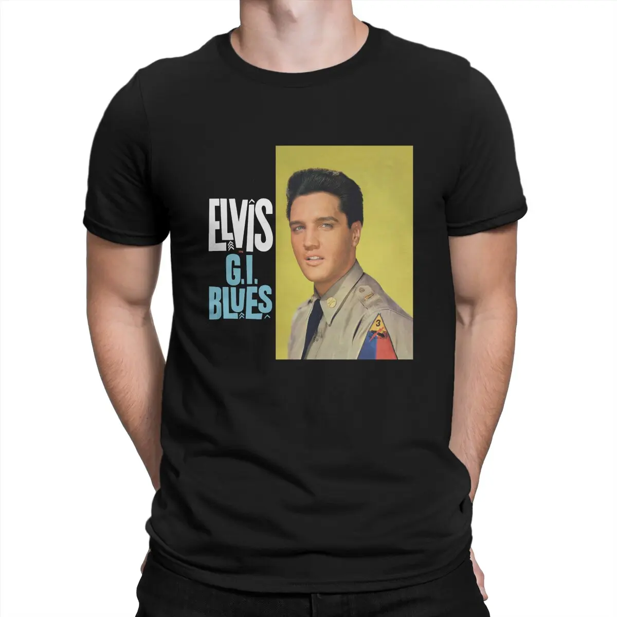 

Music Fun Man's TShirt E-Elvis Presley Singer Crewneck Short Sleeve 100% Cotton T Shirt Funny High Quality Gift Idea