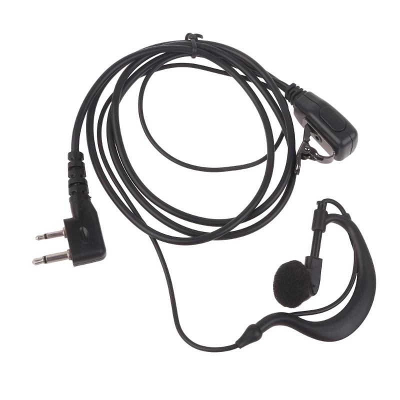 

Durable 2 PIN Earhook Headset with Microphone Reliable Transmission & Ergonomic Design for ICV8 V80 V80E V82 V85 F4026