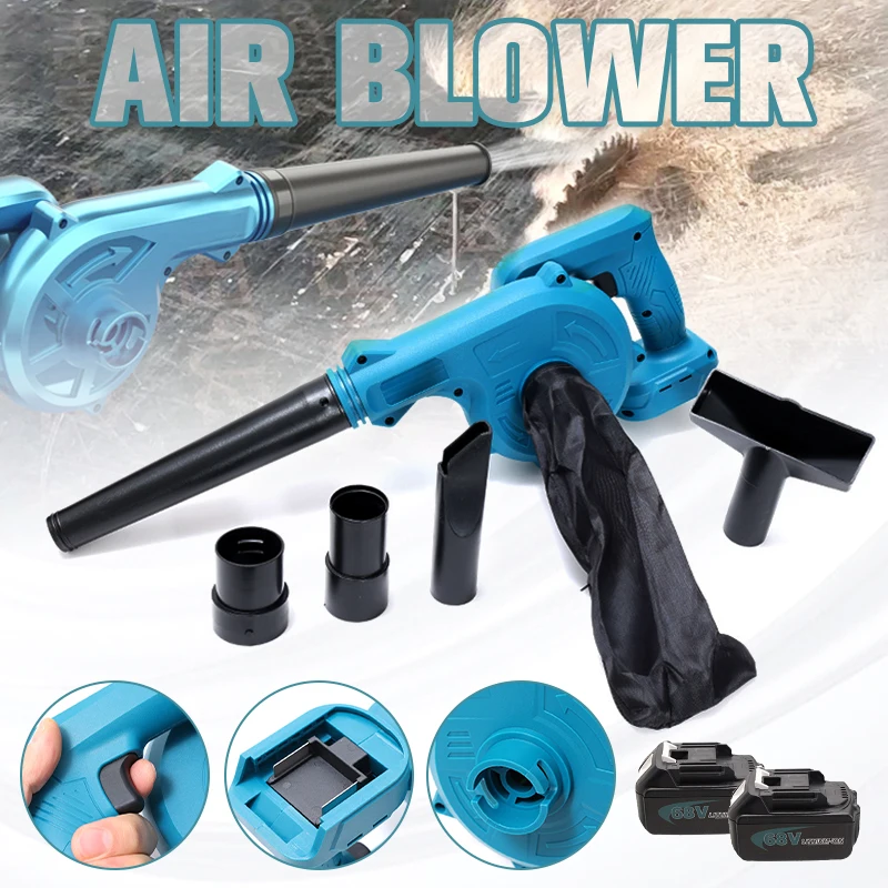20000RPM Cordless Electric Air Blower 2 In 1 Vacuum Cleannig Blower Blowing & Suction Leaf Dust Collector For Makita 18V Battery
20000RPM Cordless Electric Air Blower 2 In 1 Vacuum Cleannig Blower Blowing & Suction Leaf Dust Collector For Makita 18V Battery