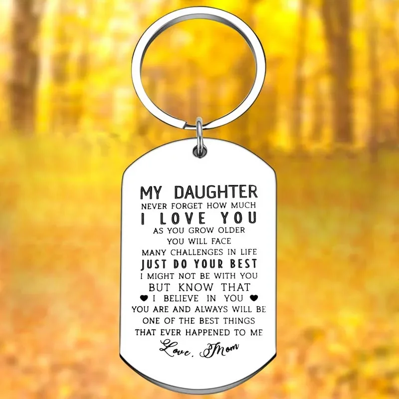 Daughter Birthday Gifts Keychain Daughter Graduation Inspirational gift Key Chain Pendant Jewelry Teen Girl Christmas Gift
Daughter Birthday Gifts Keychain Daughter Graduation Inspirational gift Key Chain Pendant Jewelry Teen Girl Christmas Gift