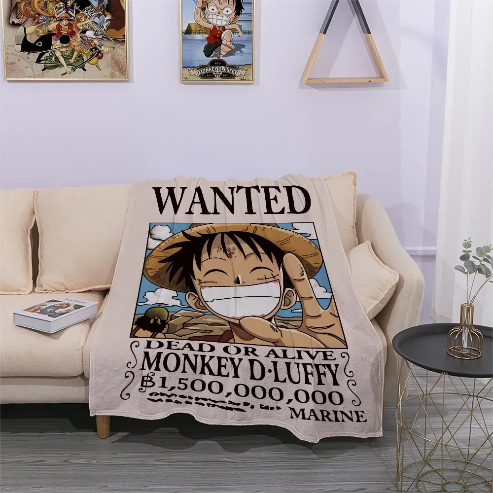 

One Piece Luffy Cartoon Anime Flannel Blanket Student Dormitory Sheet Summer Lunch Break Air Conditioning Blanket