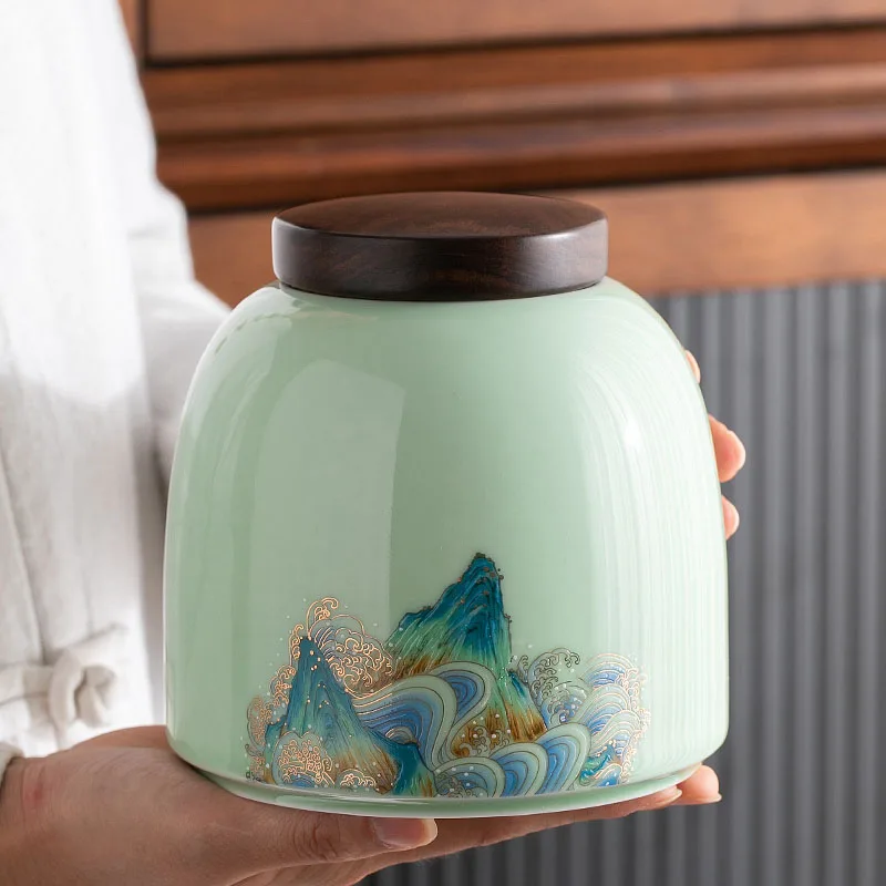 Vintage Ceramic Tea Cans with Lid Decorative Jars Household Porcelain Sealed Food Containers Candy Nuts Storage Boxes Home Decor
Vintage Ceramic Tea Cans with Lid Decorative Jars Household Porcelain Sealed Food Containers Candy Nuts Storage Boxes Home Decor